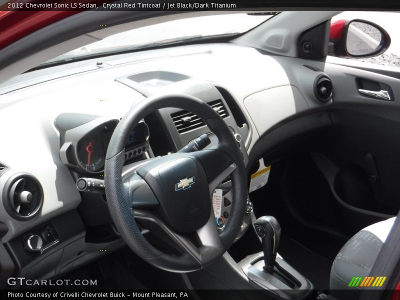 Crystal Red Tintcoat / Jet Black/Dark Titanium 2012 Chevrolet Sonic LS Sedan