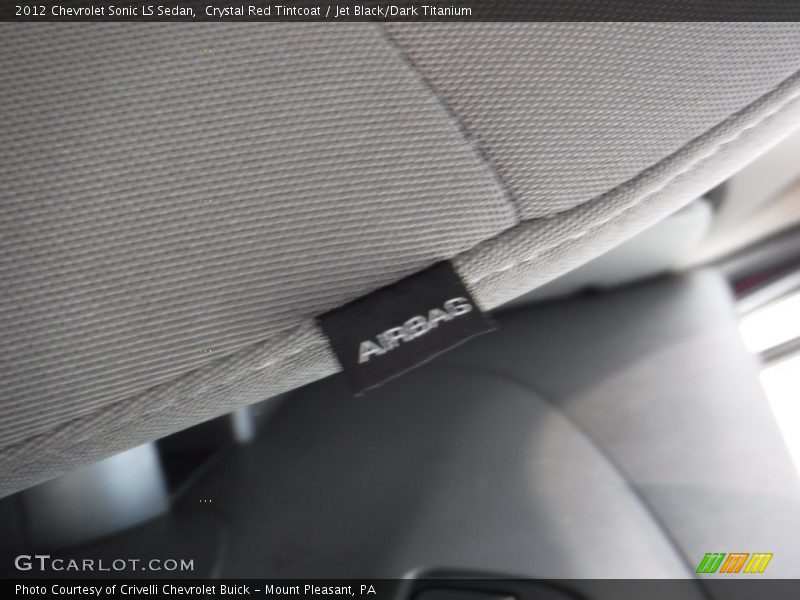 Crystal Red Tintcoat / Jet Black/Dark Titanium 2012 Chevrolet Sonic LS Sedan