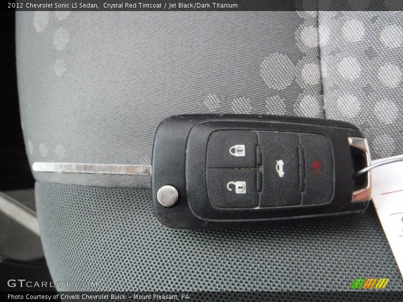Crystal Red Tintcoat / Jet Black/Dark Titanium 2012 Chevrolet Sonic LS Sedan