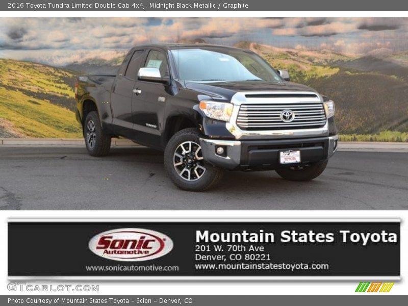 Midnight Black Metallic / Graphite 2016 Toyota Tundra Limited Double Cab 4x4
