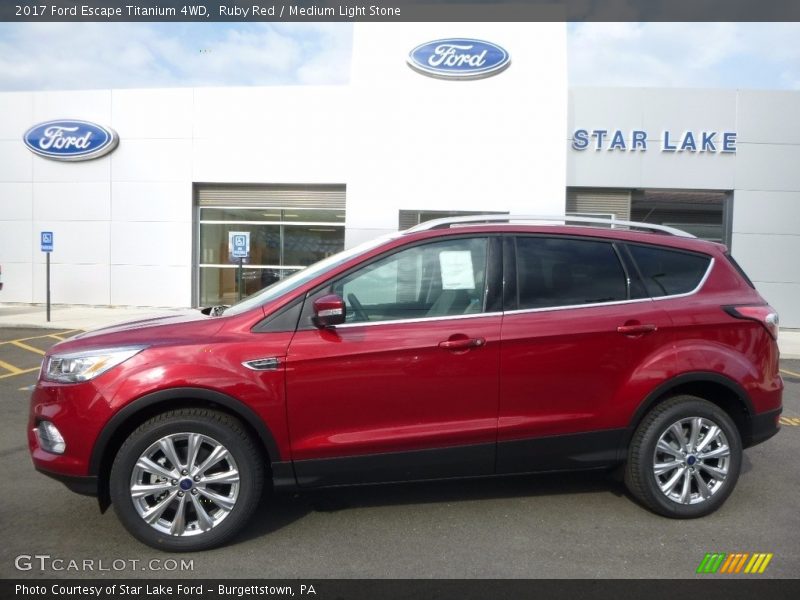 Ruby Red / Medium Light Stone 2017 Ford Escape Titanium 4WD