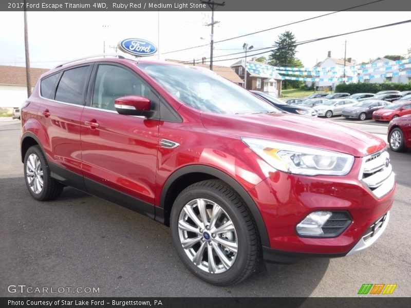 Ruby Red / Medium Light Stone 2017 Ford Escape Titanium 4WD