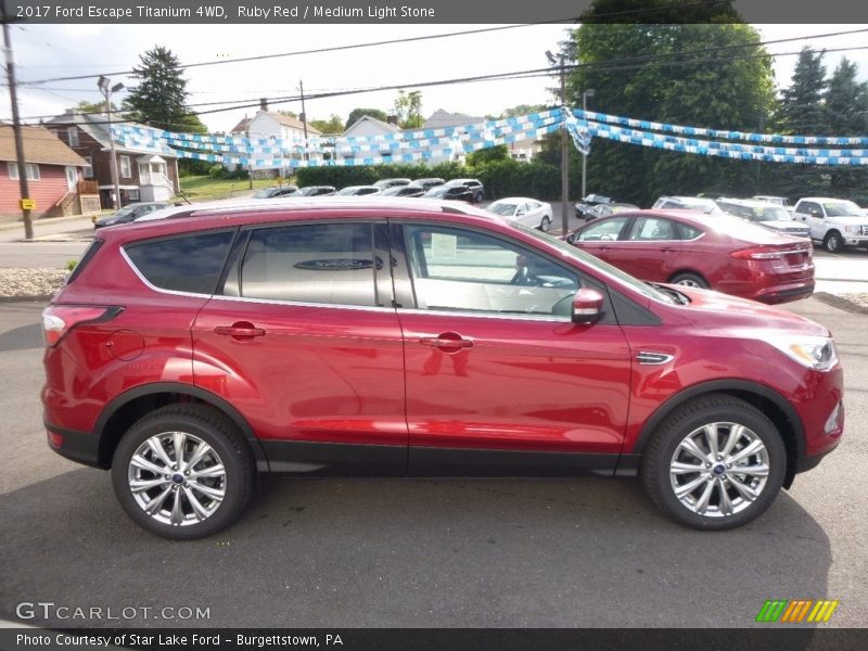 Ruby Red / Medium Light Stone 2017 Ford Escape Titanium 4WD