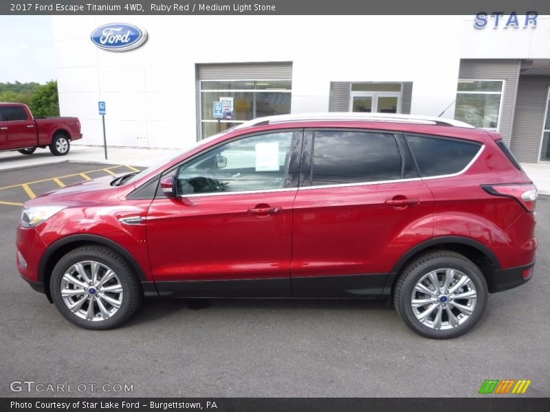 Ruby Red / Medium Light Stone 2017 Ford Escape Titanium 4WD