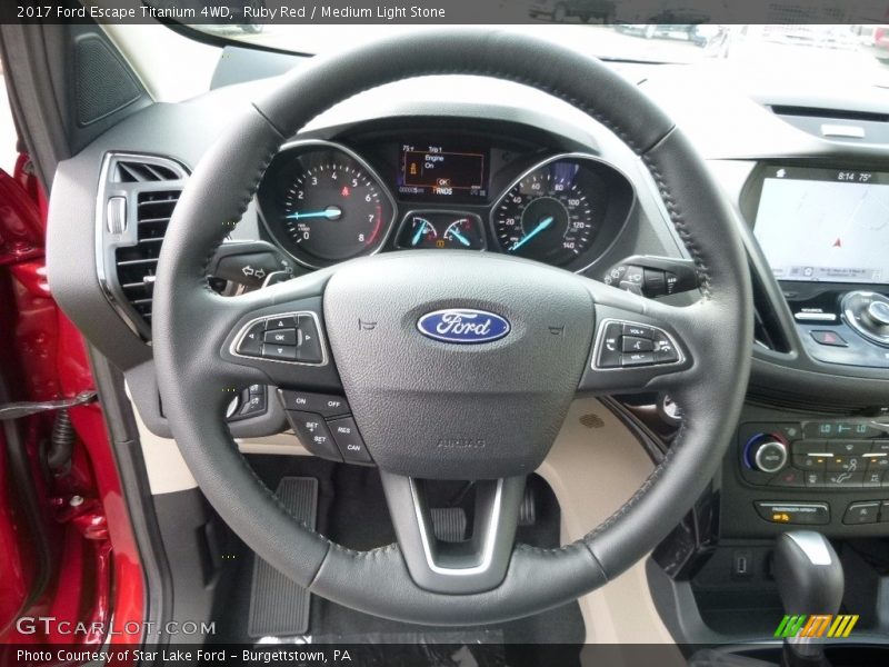 Ruby Red / Medium Light Stone 2017 Ford Escape Titanium 4WD