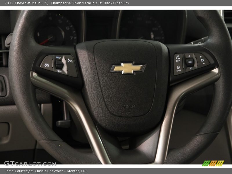 Champagne Silver Metallic / Jet Black/Titanium 2013 Chevrolet Malibu LS