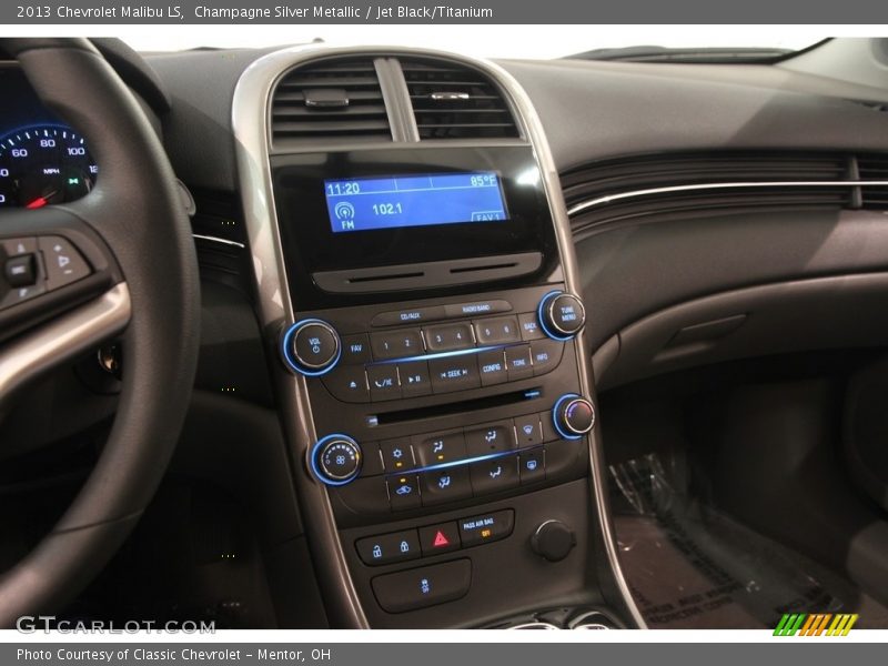 Champagne Silver Metallic / Jet Black/Titanium 2013 Chevrolet Malibu LS