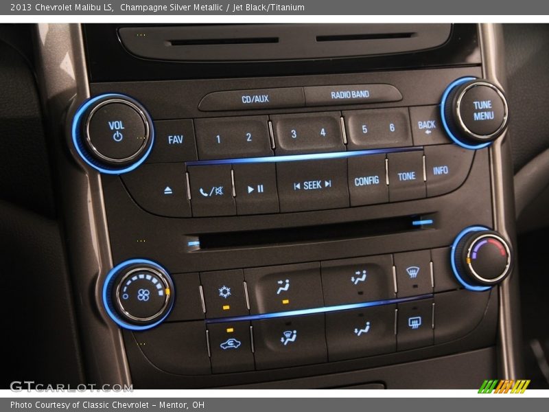 Champagne Silver Metallic / Jet Black/Titanium 2013 Chevrolet Malibu LS