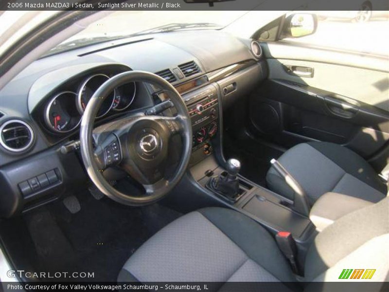 Sunlight Silver Metallic / Black 2006 Mazda MAZDA3 i Sedan