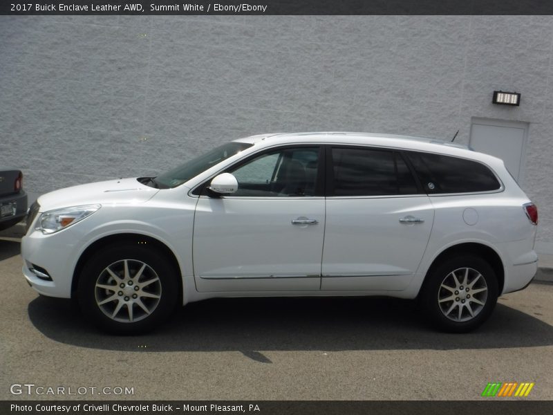 Summit White / Ebony/Ebony 2017 Buick Enclave Leather AWD