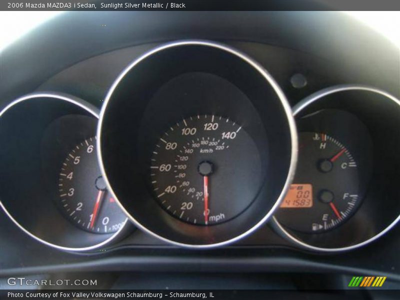 Sunlight Silver Metallic / Black 2006 Mazda MAZDA3 i Sedan