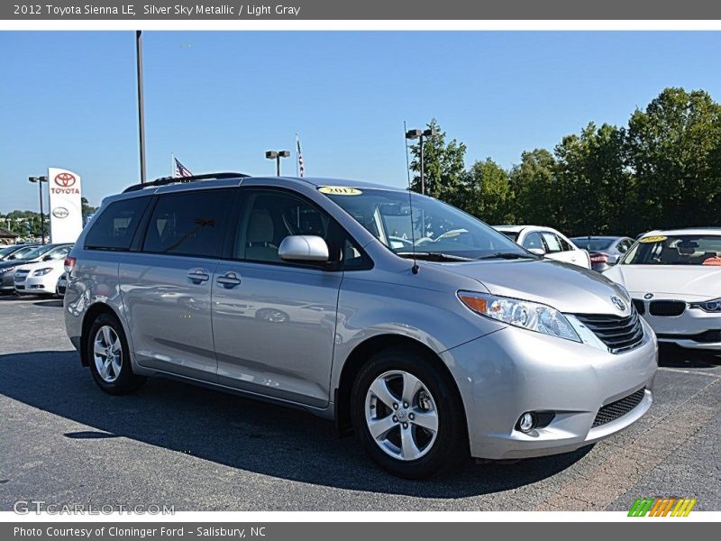 Silver Sky Metallic / Light Gray 2012 Toyota Sienna LE