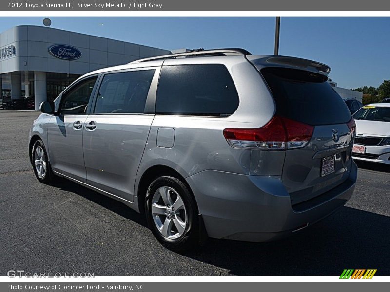 Silver Sky Metallic / Light Gray 2012 Toyota Sienna LE