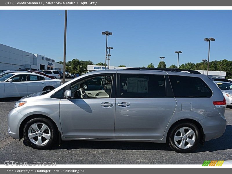 Silver Sky Metallic / Light Gray 2012 Toyota Sienna LE