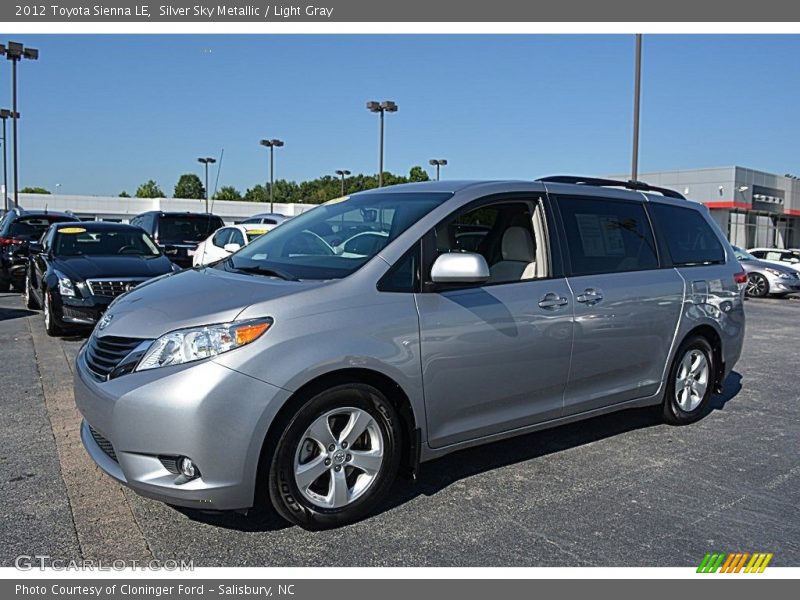 Silver Sky Metallic / Light Gray 2012 Toyota Sienna LE