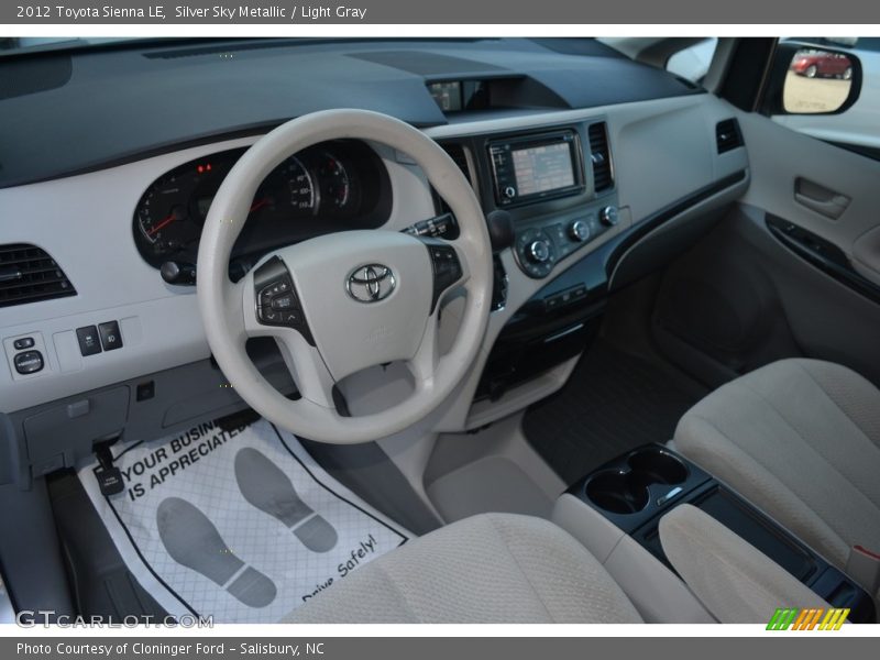 Silver Sky Metallic / Light Gray 2012 Toyota Sienna LE