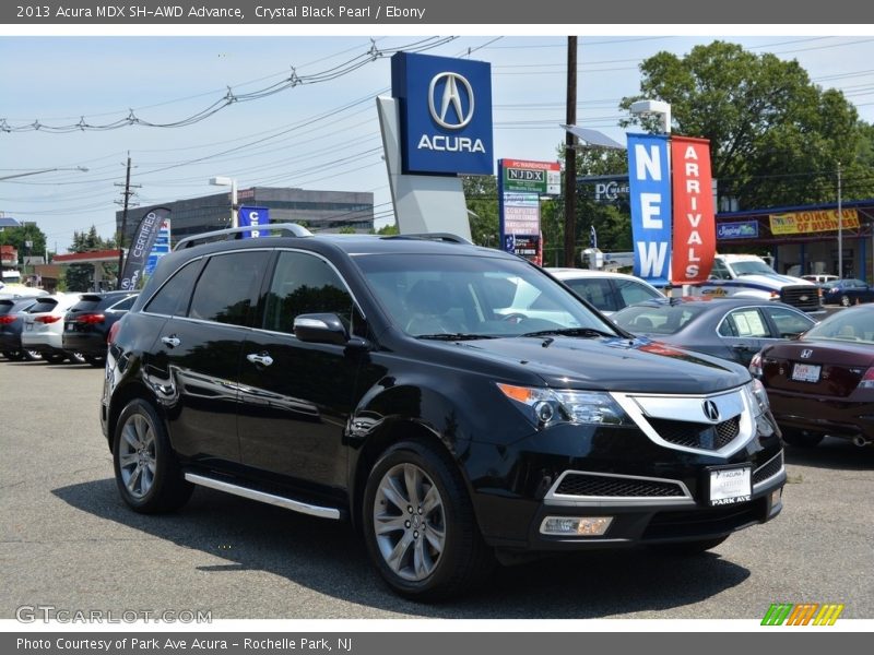 Crystal Black Pearl / Ebony 2013 Acura MDX SH-AWD Advance