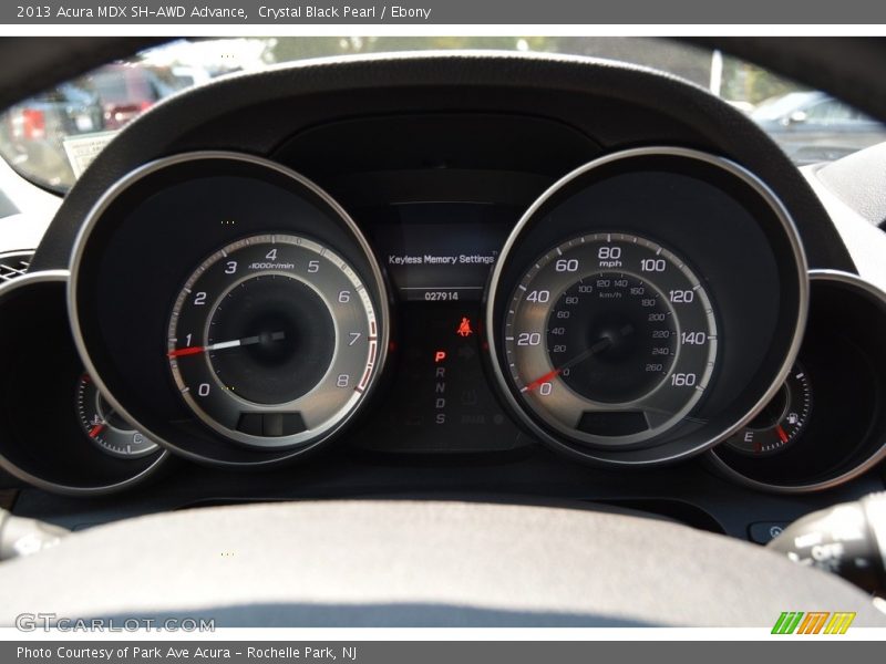 Crystal Black Pearl / Ebony 2013 Acura MDX SH-AWD Advance