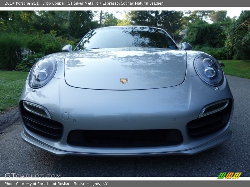 GT Silver Metallic / Espresso/Cognac Natural Leather 2014 Porsche 911 Turbo Coupe