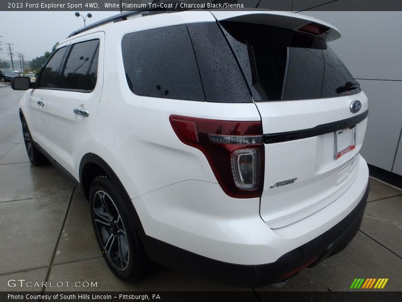 White Platinum Tri-Coat / Charcoal Black/Sienna 2013 Ford Explorer Sport 4WD