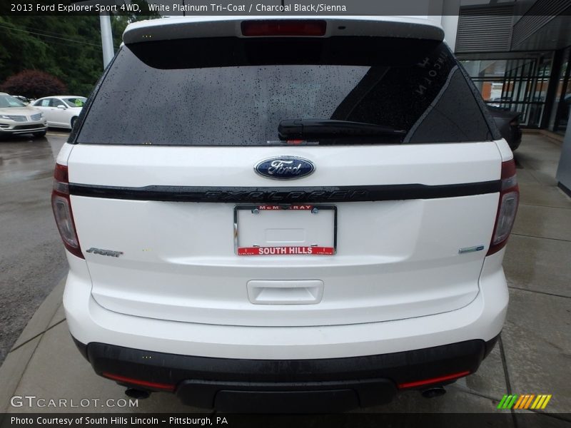 White Platinum Tri-Coat / Charcoal Black/Sienna 2013 Ford Explorer Sport 4WD