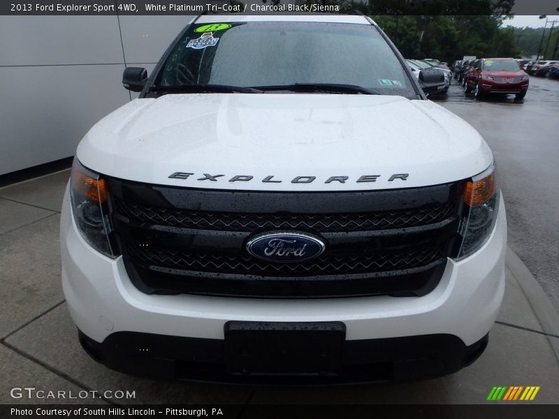 White Platinum Tri-Coat / Charcoal Black/Sienna 2013 Ford Explorer Sport 4WD