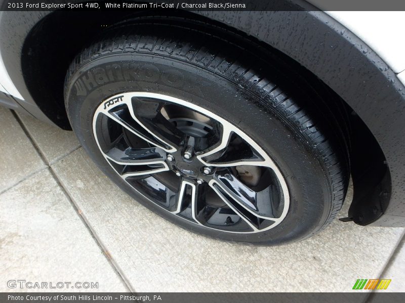 White Platinum Tri-Coat / Charcoal Black/Sienna 2013 Ford Explorer Sport 4WD