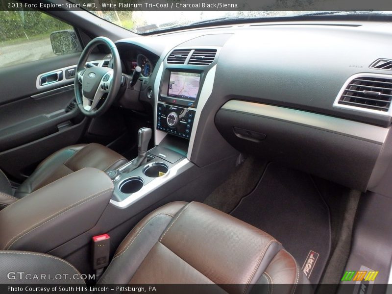 White Platinum Tri-Coat / Charcoal Black/Sienna 2013 Ford Explorer Sport 4WD