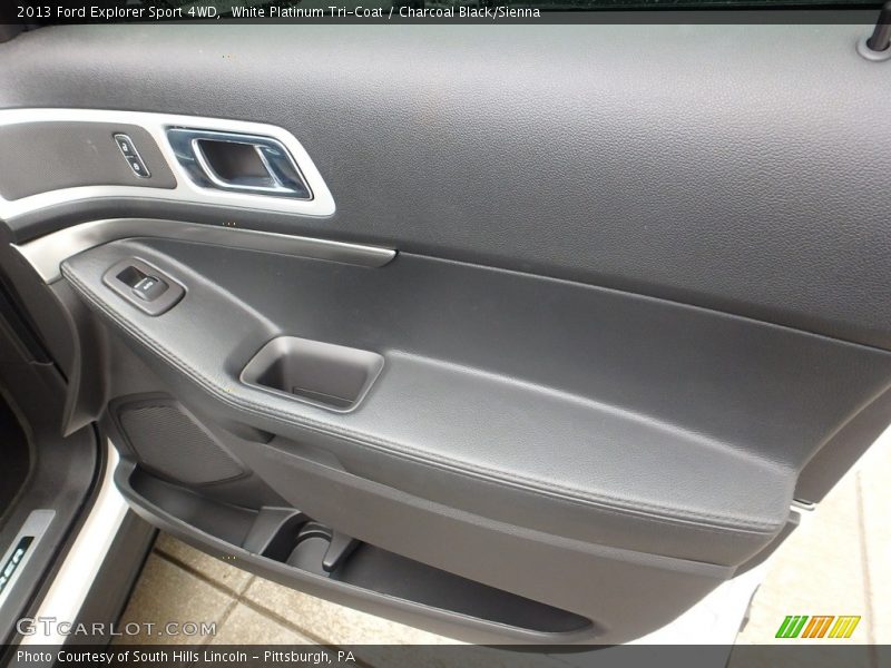White Platinum Tri-Coat / Charcoal Black/Sienna 2013 Ford Explorer Sport 4WD