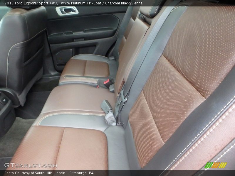 White Platinum Tri-Coat / Charcoal Black/Sienna 2013 Ford Explorer Sport 4WD