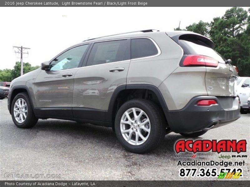 Light Brownstone Pearl / Black/Light Frost Beige 2016 Jeep Cherokee Latitude