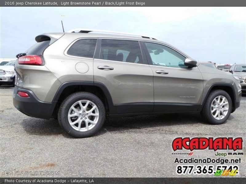 Light Brownstone Pearl / Black/Light Frost Beige 2016 Jeep Cherokee Latitude