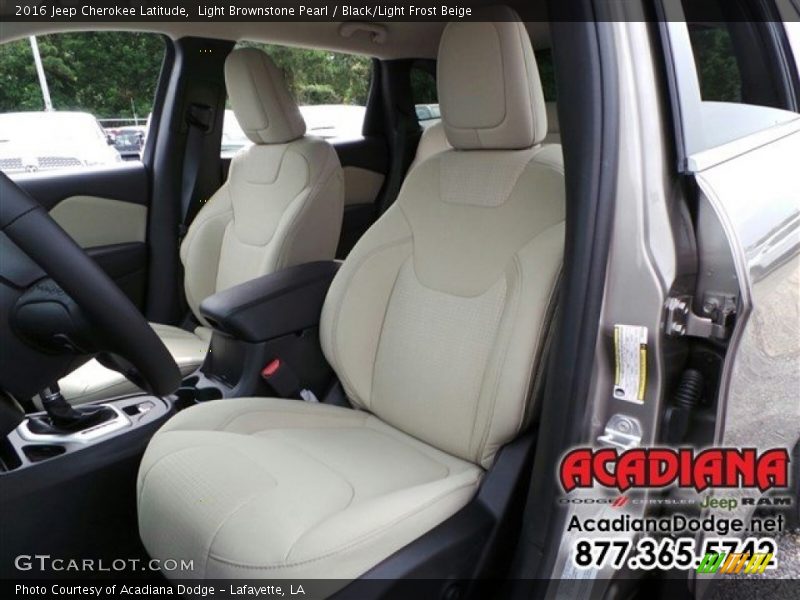 Light Brownstone Pearl / Black/Light Frost Beige 2016 Jeep Cherokee Latitude