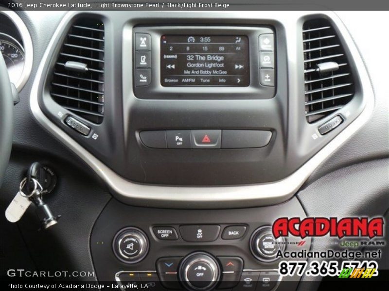 Light Brownstone Pearl / Black/Light Frost Beige 2016 Jeep Cherokee Latitude