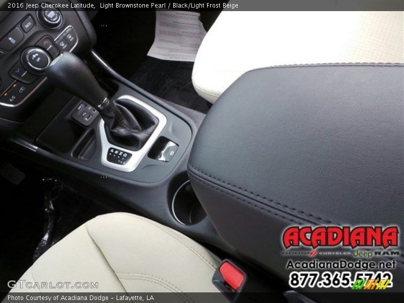 Light Brownstone Pearl / Black/Light Frost Beige 2016 Jeep Cherokee Latitude