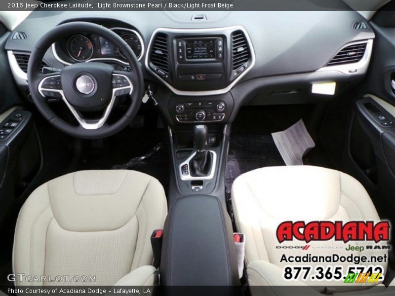 Light Brownstone Pearl / Black/Light Frost Beige 2016 Jeep Cherokee Latitude