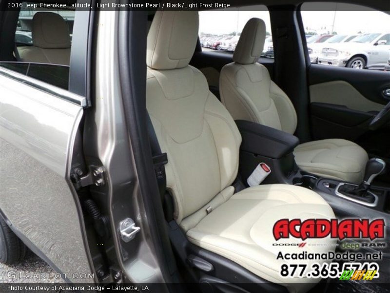 Light Brownstone Pearl / Black/Light Frost Beige 2016 Jeep Cherokee Latitude