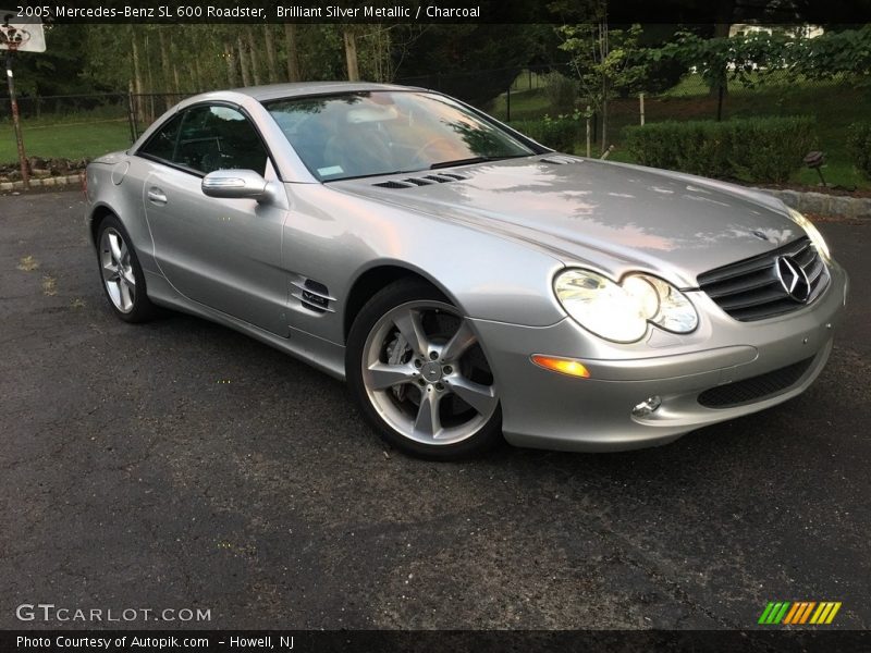 Brilliant Silver Metallic / Charcoal 2005 Mercedes-Benz SL 600 Roadster