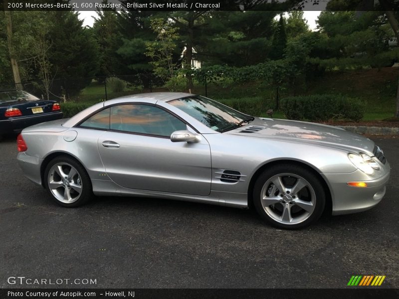 Brilliant Silver Metallic / Charcoal 2005 Mercedes-Benz SL 600 Roadster