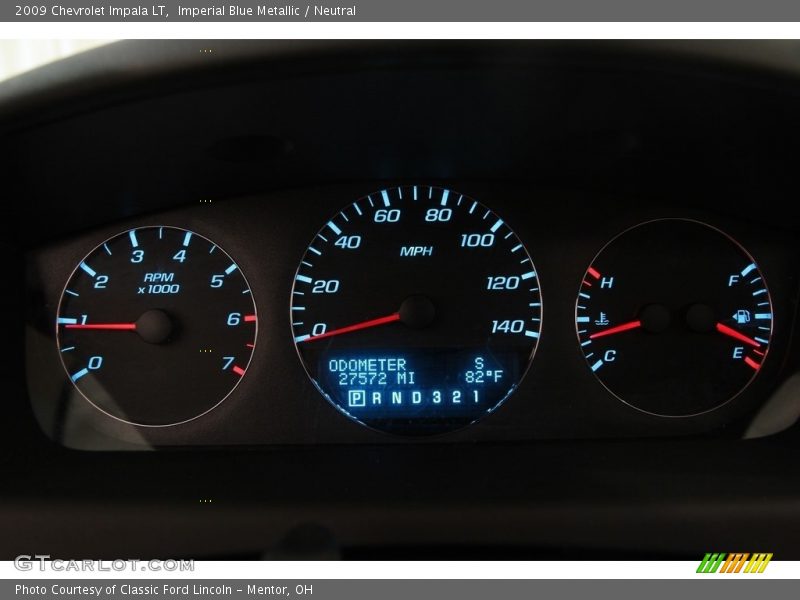 Imperial Blue Metallic / Neutral 2009 Chevrolet Impala LT