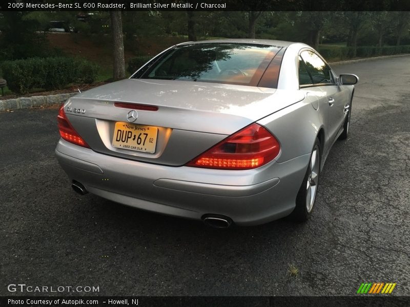 Brilliant Silver Metallic / Charcoal 2005 Mercedes-Benz SL 600 Roadster