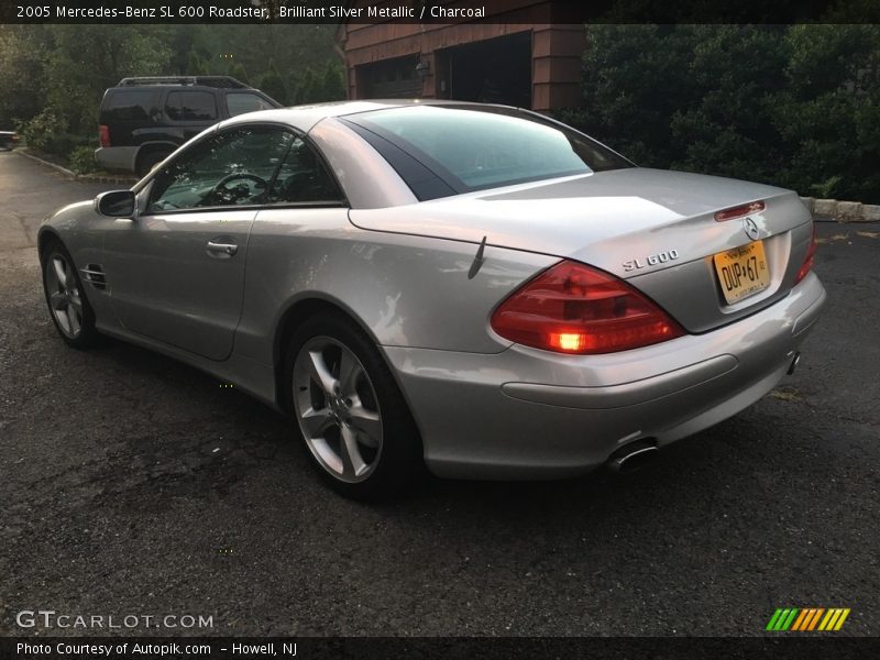 Brilliant Silver Metallic / Charcoal 2005 Mercedes-Benz SL 600 Roadster