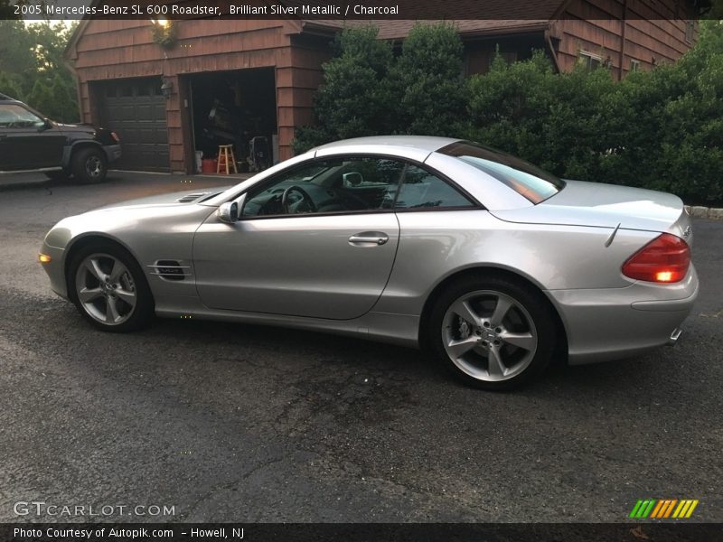 Brilliant Silver Metallic / Charcoal 2005 Mercedes-Benz SL 600 Roadster