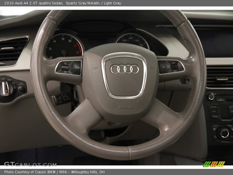 Quartz Gray Metallic / Light Gray 2010 Audi A4 2.0T quattro Sedan