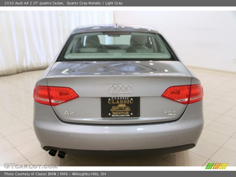 Quartz Gray Metallic / Light Gray 2010 Audi A4 2.0T quattro Sedan