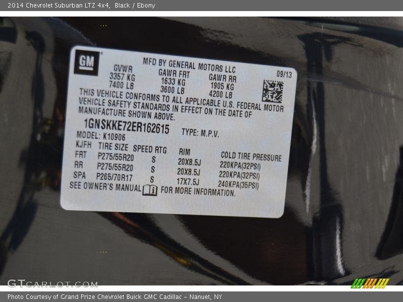 Black / Ebony 2014 Chevrolet Suburban LTZ 4x4