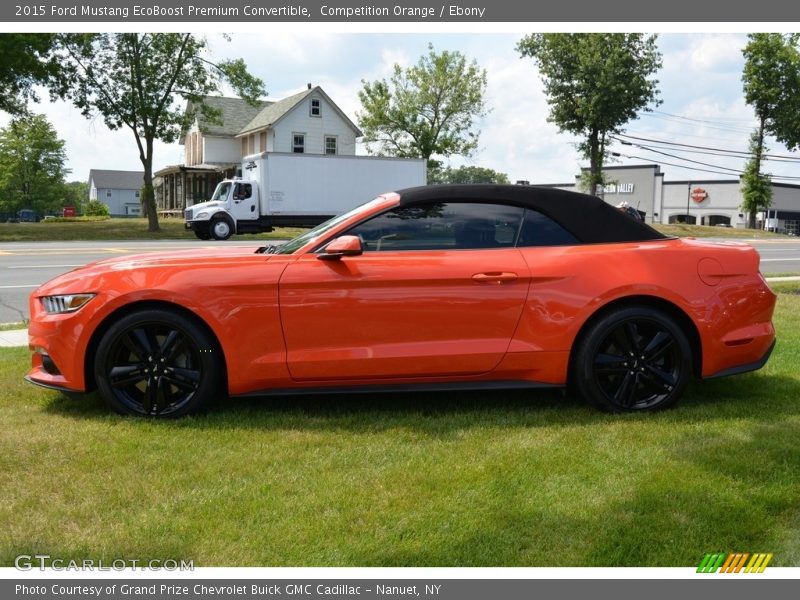 Competition Orange / Ebony 2015 Ford Mustang EcoBoost Premium Convertible