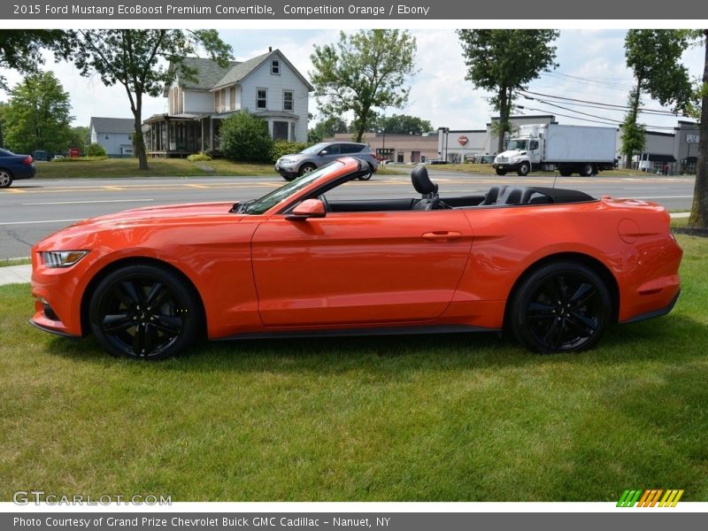 Competition Orange / Ebony 2015 Ford Mustang EcoBoost Premium Convertible