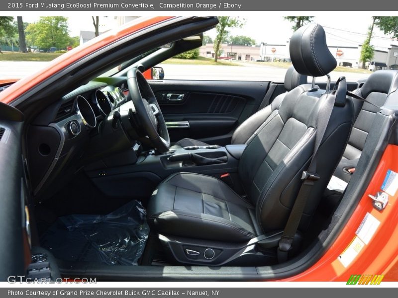 Competition Orange / Ebony 2015 Ford Mustang EcoBoost Premium Convertible
