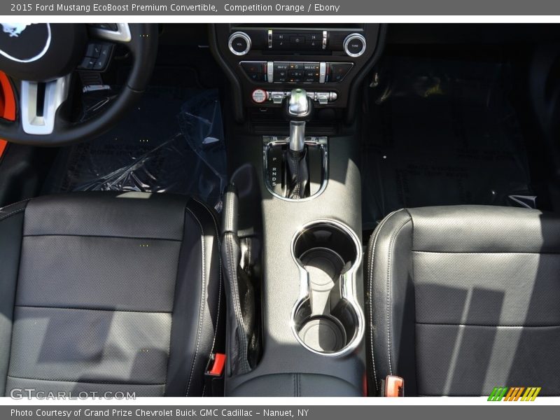 Competition Orange / Ebony 2015 Ford Mustang EcoBoost Premium Convertible